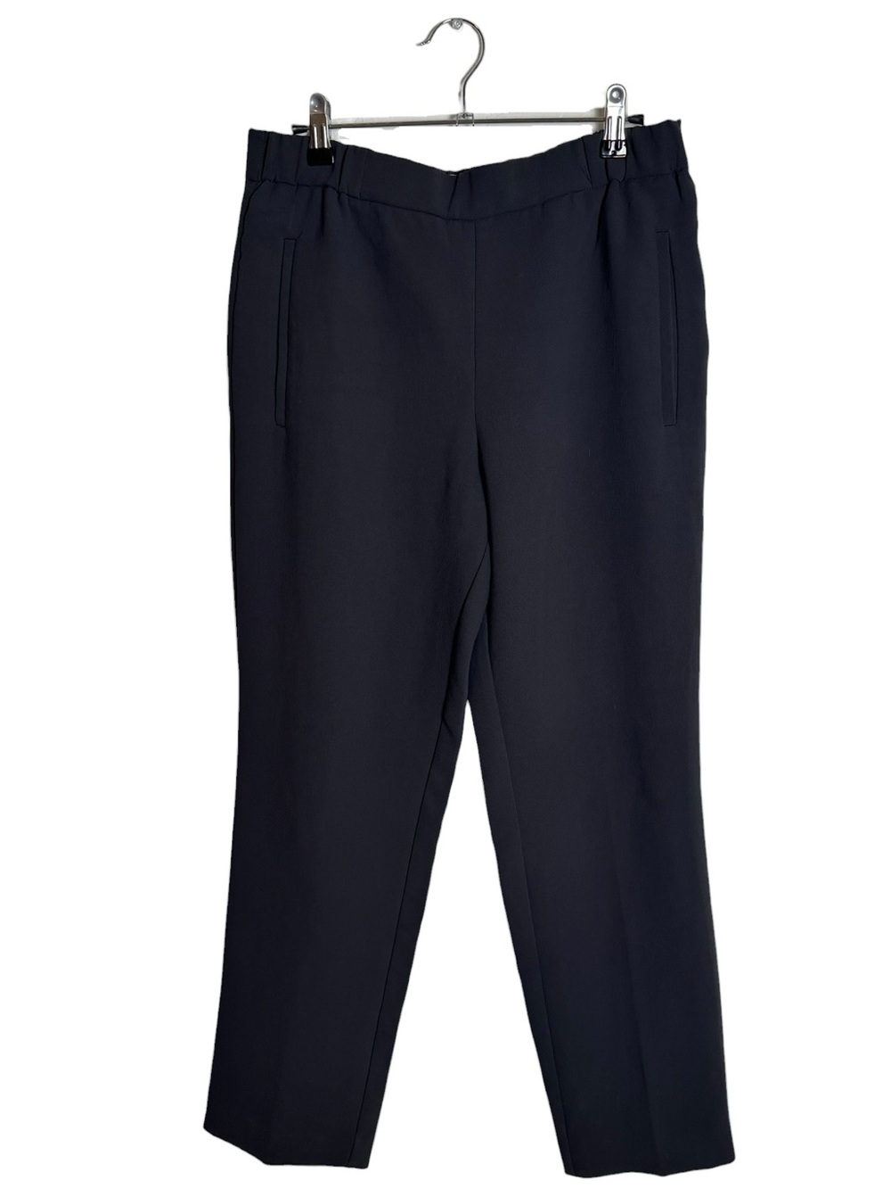Aritzia Wilfred Black Darontal Crepe Tapered Pull On Trousers Pants
